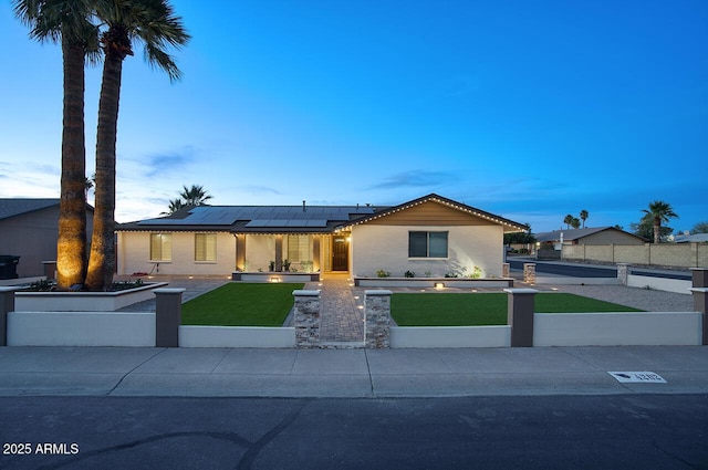 4202 W Purdue Ave, Phoenix, AZ 85051 - single story home featuring roof mounted solar panels and a porch