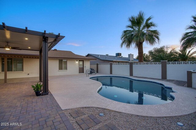 4202 W Purdue Ave, Phoenix, AZ 85051 - view of swimming pool featuring a fenced backyard and a patio