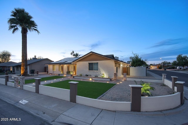 4202 W Purdue Ave, Phoenix, AZ 85051 - view of front of home with roof mounted solar panels