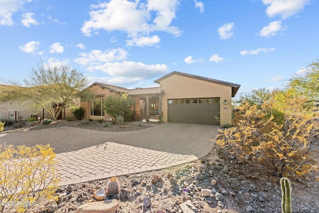 view of front of house featuring a garage