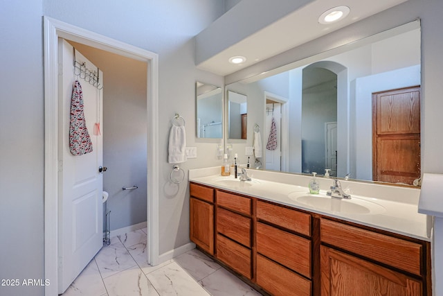 bathroom with vanity