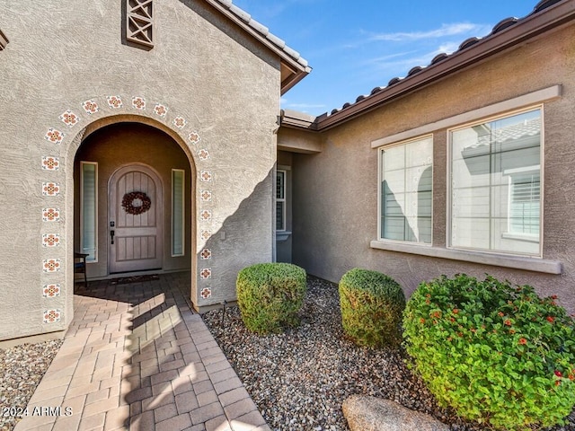 view of doorway to property