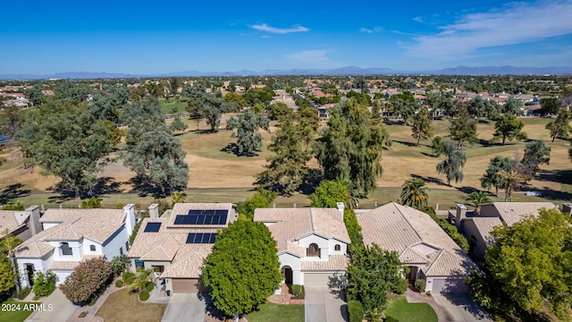 aerial view featuring a residential view