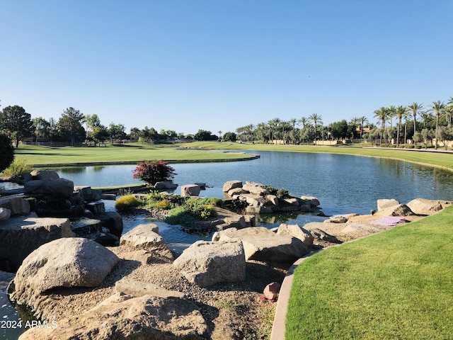 view of water feature