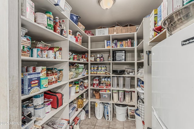 view of storage area