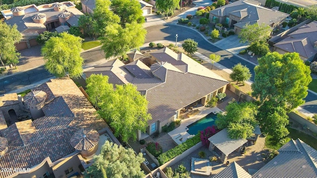 drone / aerial view featuring a residential view