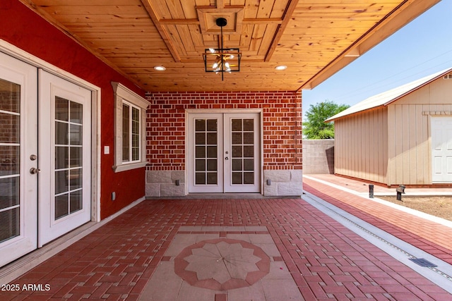 3316 E Fillmore St, Phoenix, AZ 85008 - view of patio / terrace featuring french doors