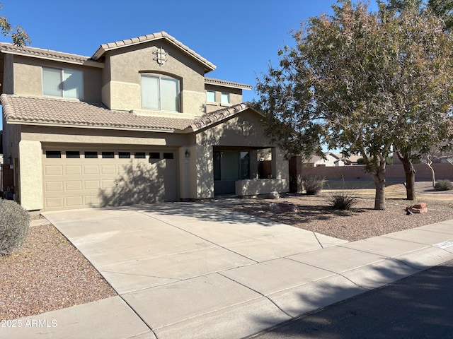 view of front of home featuring a garage