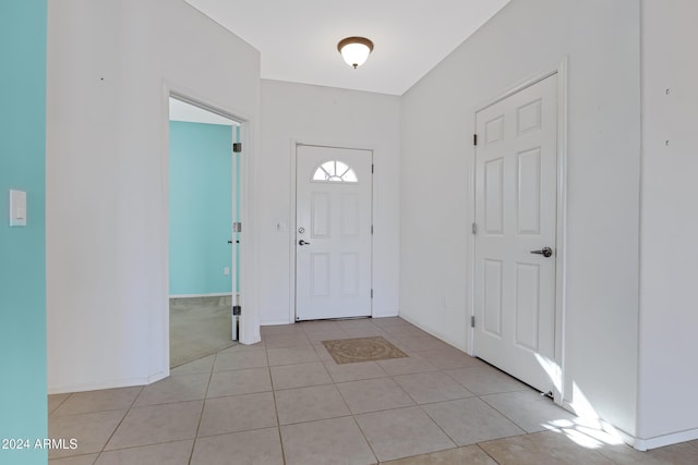 view of tiled entryway