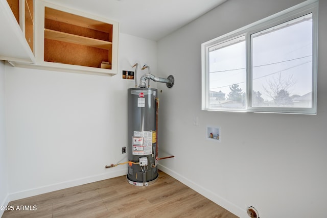 utility room featuring gas water heater