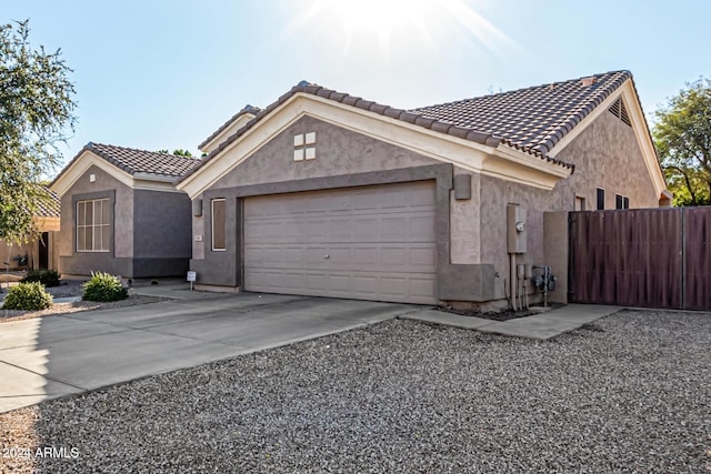 view of front of house featuring a garage