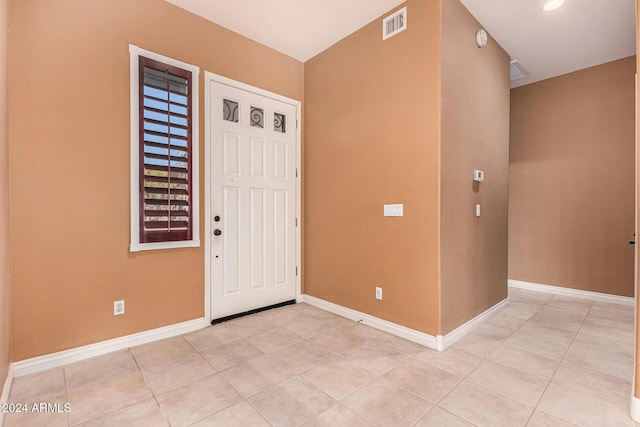 view of tiled foyer