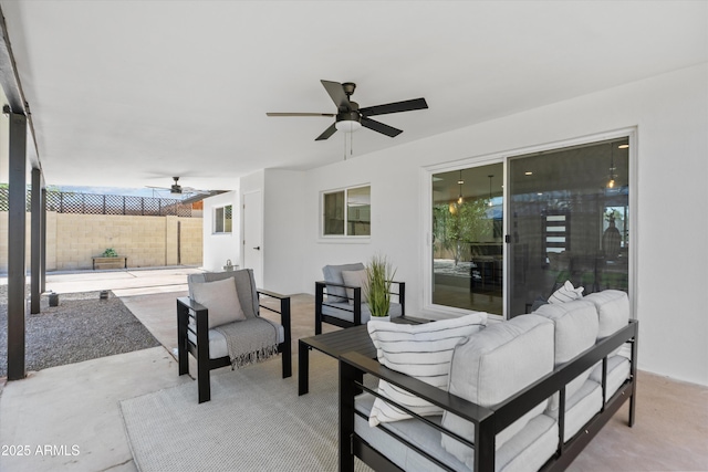 8732 E Arlington Rd, Scottsdale, AZ 85250 - view of patio with ceiling fan and an outdoor hangout area