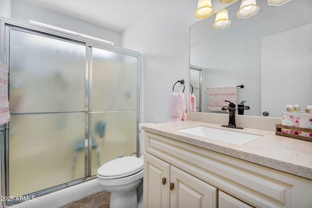 811 S 79th Way, Mesa, AZ 85208 - full bathroom featuring vanity, a shower stall, and toilet