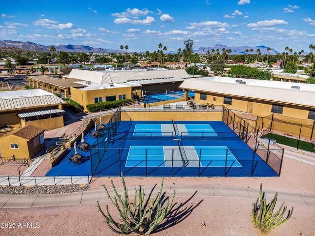 811 S 79th Way, Mesa, AZ 85208 - view of pool featuring a tennis court and a mountain view