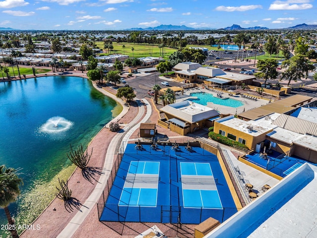 811 S 79th Way, Mesa, AZ 85208 - bird's eye view of a pool and a water and mountain view