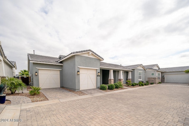 view of front of house featuring a garage