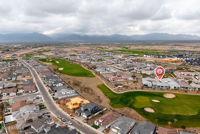 bird's eye view featuring a mountain view