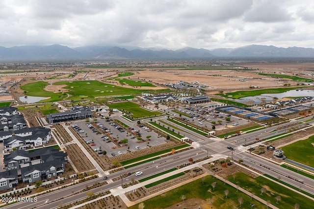 aerial view featuring a mountain view