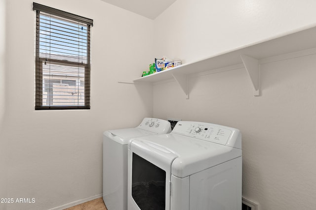 3326 N 31st St, Mesa, AZ 85213 - laundry room with separate washer and dryer and light tile patterned floors