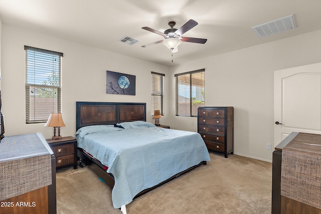 3326 N 31st St, Mesa, AZ 85213 - bedroom with light colored carpet and a ceiling fan