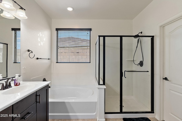 3326 N 31st St, Mesa, AZ 85213 - bathroom with a garden tub, a shower stall, and vanity