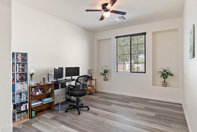 3326 N 31st St, Mesa, AZ 85213 - office with wood finished floors and ceiling fan