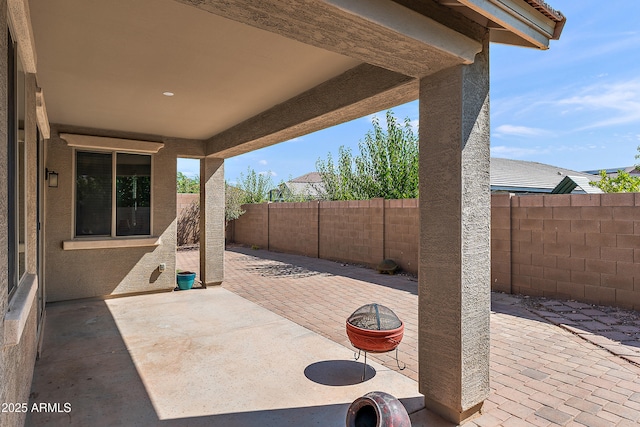 3326 N 31st St, Mesa, AZ 85213 - fenced backyard featuring a patio area