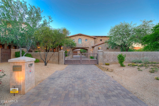 view of mediterranean / spanish house