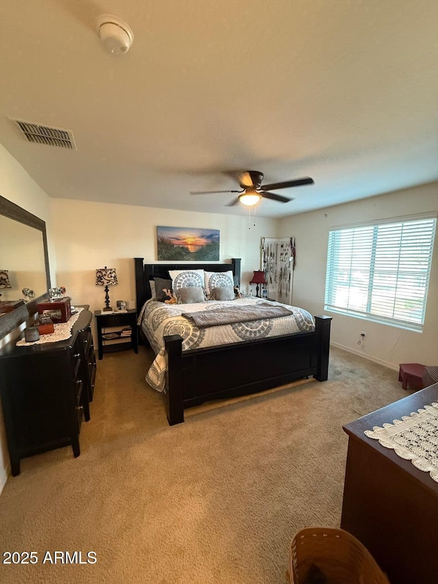 2254 E University Dr Unit 4, Mesa, AZ 85213 - bedroom featuring light colored carpet and a ceiling fan