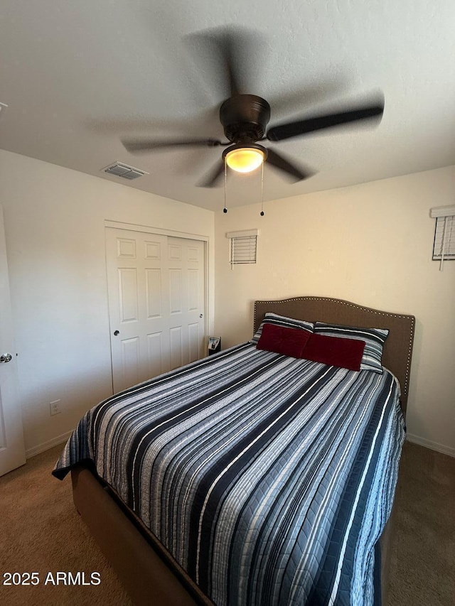 2254 E University Dr Unit 4, Mesa, AZ 85213 - bedroom with carpet and ceiling fan