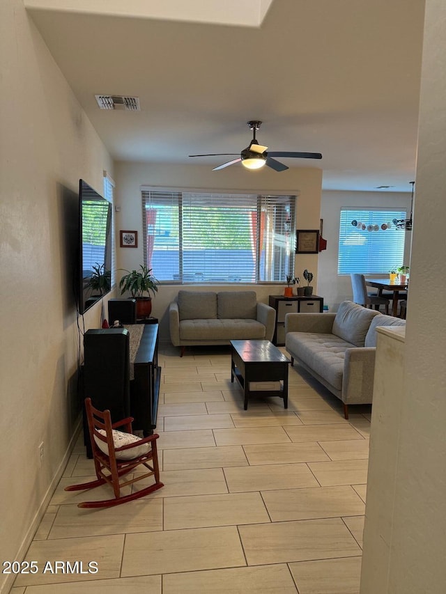 2254 E University Dr Unit 4, Mesa, AZ 85213 - living room featuring ceiling fan