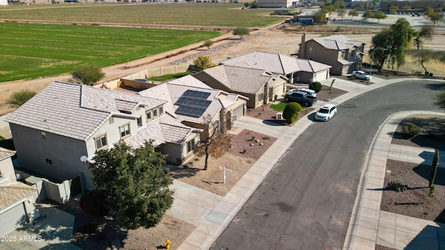 aerial view featuring a rural view