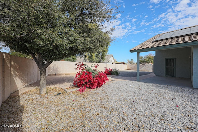 view of yard featuring a patio