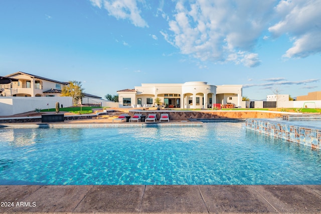 view of pool with a patio