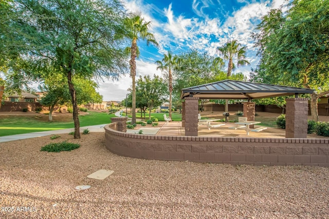 view of home's community featuring a gazebo