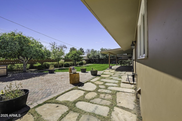 view of patio / terrace with a fenced backyard