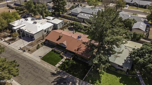 aerial view with a residential view