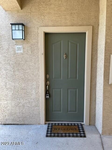 view of doorway to property