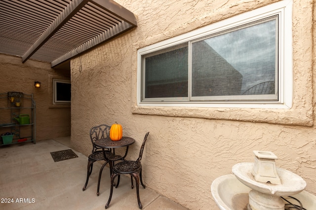 view of patio / terrace with a pergola