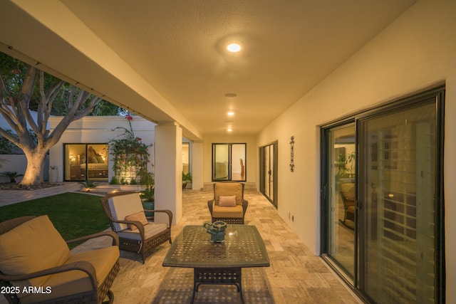 view of patio / terrace with an outdoor living space