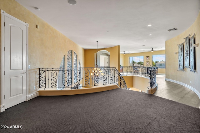 hall featuring wood-type flooring