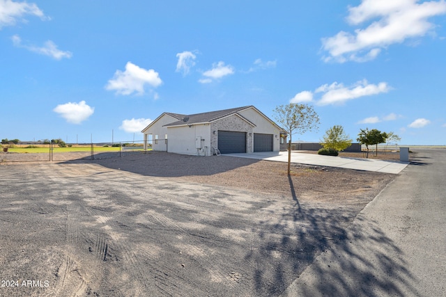 view of front facade with a garage