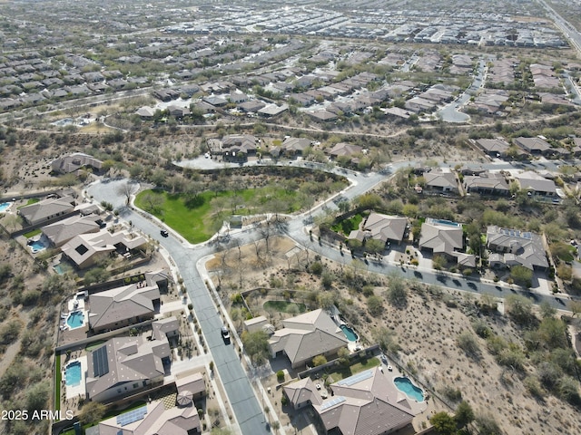 drone / aerial view featuring a residential view