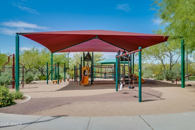 view of community jungle gym