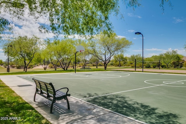 view of basketball court with community basketball court