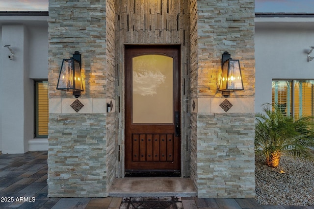 view of doorway to property