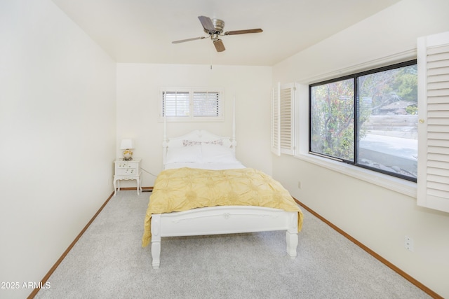 125 Partridge Ln, Prescott, AZ 86303 - carpeted bedroom with multiple windows, baseboards, and ceiling fan