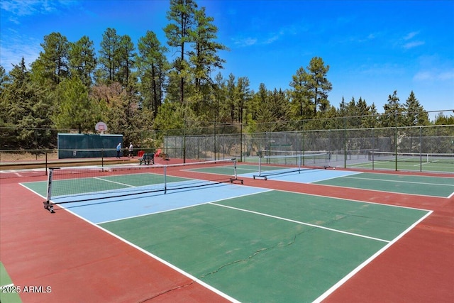 125 Partridge Ln, Prescott, AZ 86303 - view of tennis court with community basketball court and fence