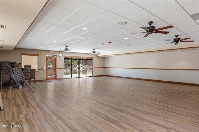 125 Partridge Ln, Prescott, AZ 86303 - interior space featuring visible vents, baseboards, a ceiling fan, and wood finished floors